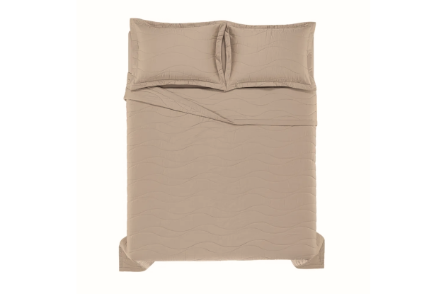 JOGO DE COLCHA NOVARA NOCCIOLA 260X280 QUEEN