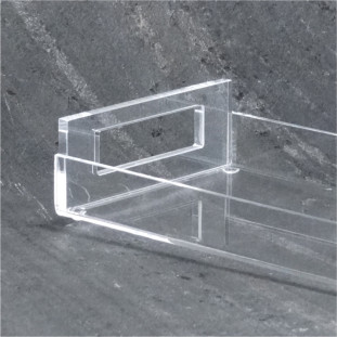 BANDEJA EM ACRÍLICO COM ALÇA CRISTAL 28X11