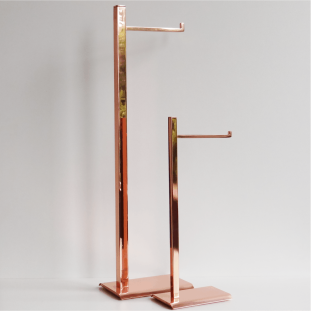 PAPELEIRA DE PISO COM BASE RETANGULAR RED GOLD