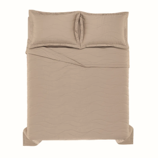 JOGO DE COLCHA NOVARA NOCCIOLA 260X280 QUEEN