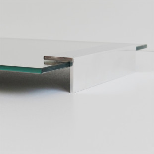 Bandeja Suellen de Espelho e Metal 38x18cm