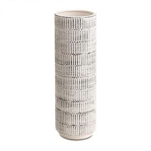 Vaso de Cerâmica Branco Rústico 33CM