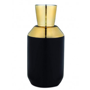 Vaso Dourado e Preto em Vidro 26cm