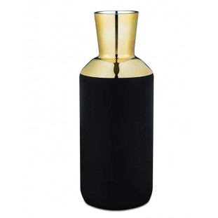 Vaso Dourado e Preto em Vidro 36cm