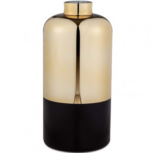 Vaso Dourado e Preto em Vidro 26cm