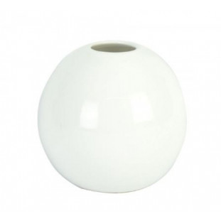 Vaso Redondo em Cerâmica Branco P