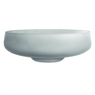 Centro de Mesa Cinza em Vidro 34cm