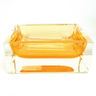 Saboneteira de Mesa Cristal Murano Ambar