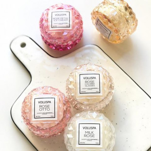 Mini Vela Macaron Rose Otto - Voluspa