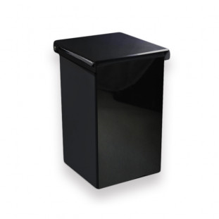 Lixeira Quadrada Preta com Tampa Articulada 26,5x15cm