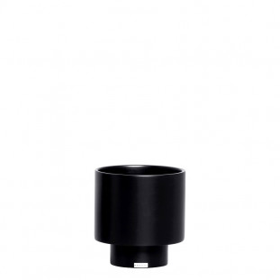 Vaso em Cerâmica Preto Fosco 17,5cm 