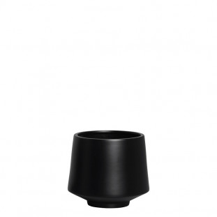 Cachepot em Ceramica Preto 16,3cm