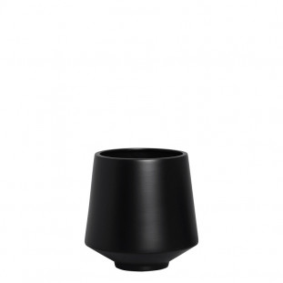 Cachepot em Ceramica Preto 20cm