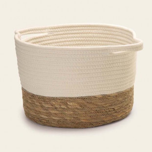 CESTO EM ALGODAO E FIBRA NATURAL G