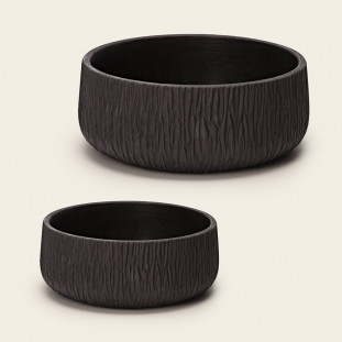 CACHEPOT EM CIMENTO PRETO FOSCO G