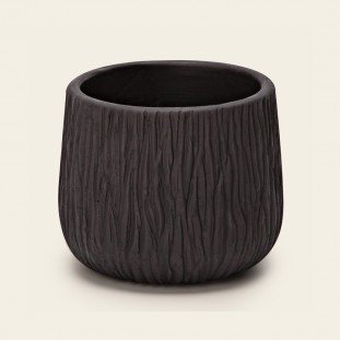 CACHEPOT EM CIMENTO PRETO PEQUENO