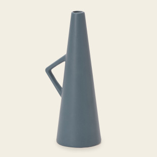 VASO EM CERAMICA AZUL 29CM