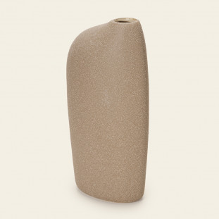 VASO EM CERAMICA AREIA 28CM