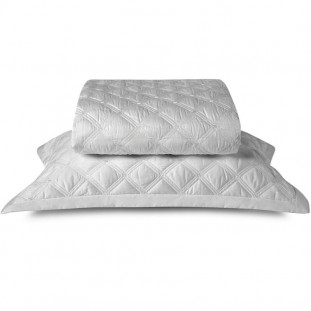 COLCHA COM PORTA TRAVESSEIRO 59 ST BRANCO KING