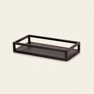 BANDEJA EM MADEIRA E METAL