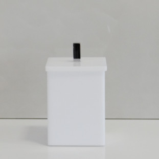 Porta Algodão/ Cotonete Allegry Acrílico Branco