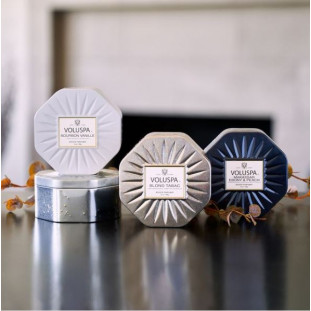 Vela Perfumada Lata Octogonal Makassar Ebony & Peach - Voluspa