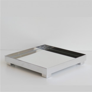 BNADEJA AUROROA DE ESPELHO E METAL 23X23CM