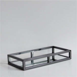 Bandeja Black com Espelho 30x15cm