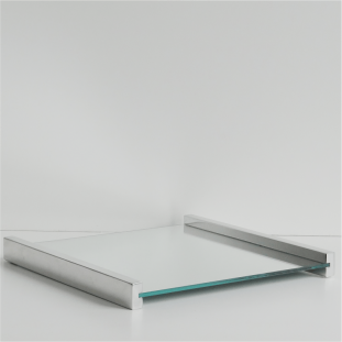 Bandeja Cuzco Espelho Cromada 24x24cm