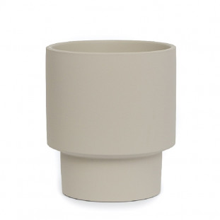 Cachepot com Borda Alongada em Cimento 19,5cm