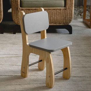 Cadeira Naturé Pinus Cinza 