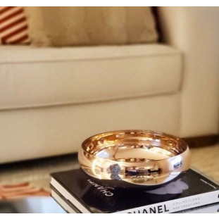 CENTRO DE MESA REDONDO EM VIDRO DOURADO 