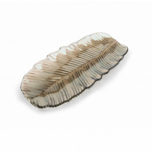 Centro de Mesa Folha em Vidro 