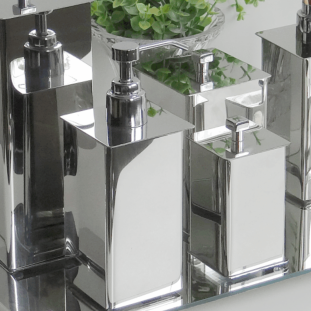 DISPENSER SABONETE LIQUIDO INOX CROMADO 