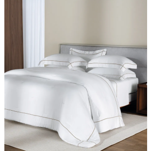 JOGO CAMA GIRELLI 100% BAMBU BRANCO E NOCCIOLA KING 280X280