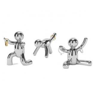 KIT 3 PORTA ANÉIS BUDDY CROMADO UMBRA 