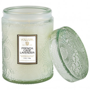 Mini Vela Pote Vidro Relevo French Cade Lavender - Voluspa