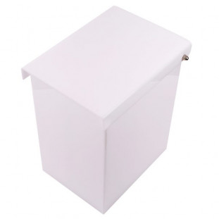 Lixeira Quadrada Branca com Tampa Articulada 26,5x15cm