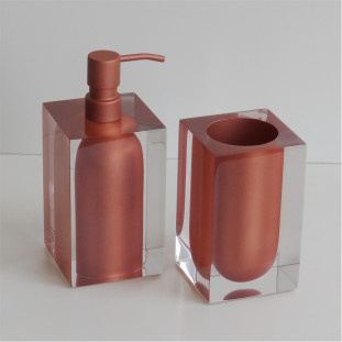 Jogo de Bancada Maiorca Resina Cristal Bronze - 2 Peças 