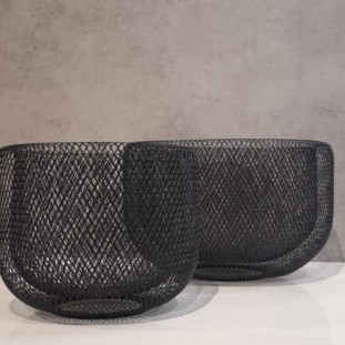 Centro de Mesa Metal Preto P