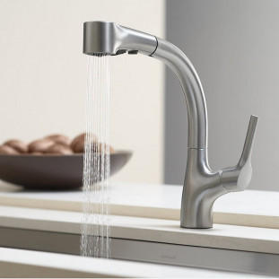 Misturador Monocomando de Mesa com Ducha Removível para Cozinha Elate Kohler