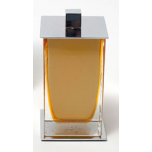 Porta Cotonete Cristal Murano Ambar