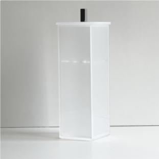 Porta Escova de Dentes Allegry Acrílico Cristal Fosco