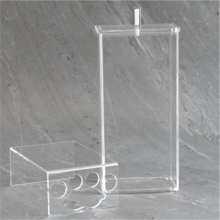 Porta Escova de Dentes Retangular Acrilico Cristal