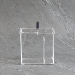 Porta Algodão e Cotonete Retangular Acrilico Cristal