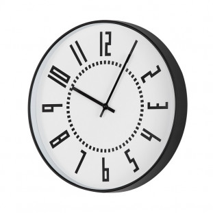 Relógio de Parede Branco e Preto