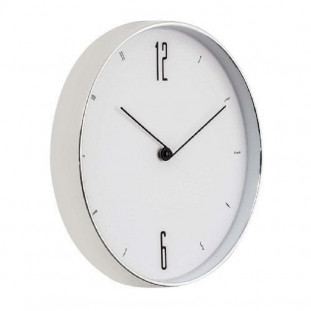 Relógio de Parede Prata e Branco