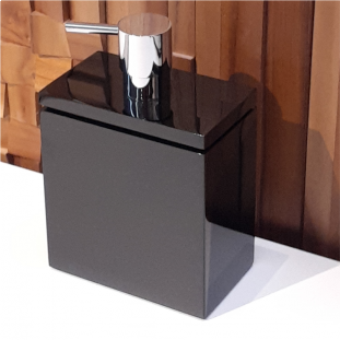 Dispenser Sabonete Líquido Linha Reta Preto 