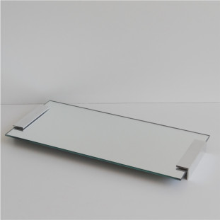 Bandeja Suellen de Espelho e Metal 38x18cm