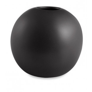 Vaso Redondo em Cerâmica Preto Fosco M